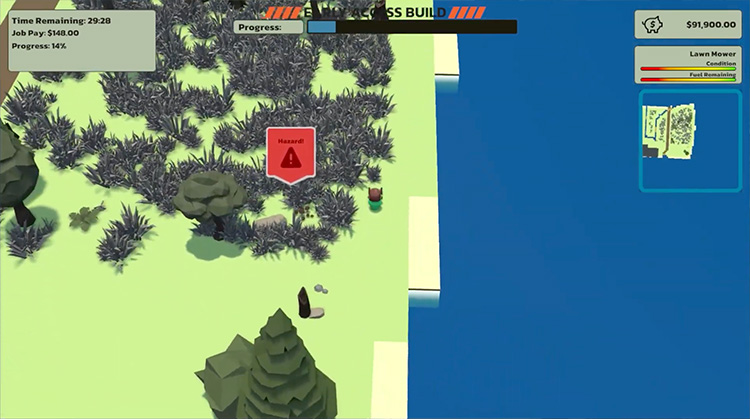 I Fought The Lawn early access gameplay screen capture